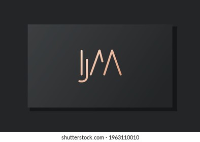 Resumen de la letra inicial de lujo logotipo JM. Este logotipo incorpora con tipo de letra abstracto de forma creativa.Será adecuado para qué empresa o marca empiezan esos iniciales.