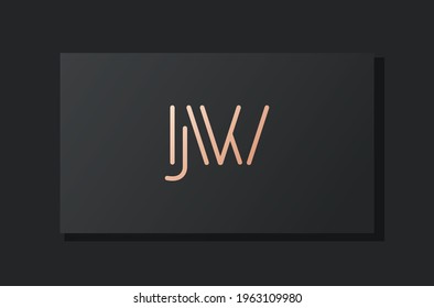 Abstract luxury initial letter JW logo. This logo incorporate with abstract typeface in the creative way.It will be suitable for which company or brand name start those initial.