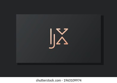 Abstract luxury initial letter JX logo. This logo incorporate with abstract typeface in the creative way.It will be suitable for which company or brand name start those initial.