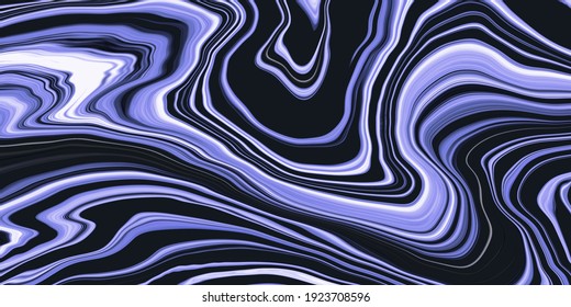 Abstract luxury liquid marble black and violet background. Purple marbled wave splash effect backdrop. Vector illustration of design template for banner, poster, card, wedding invitation