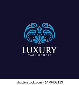 Abstract and luxury logo design elements