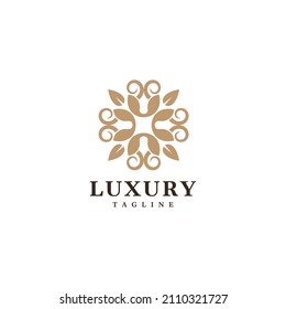 Plantilla de diseño de logotipo de lujo abstracto