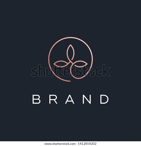 Abstract Luxury Logo Design Template 스톡 벡터(로열티 프리) 1412854202