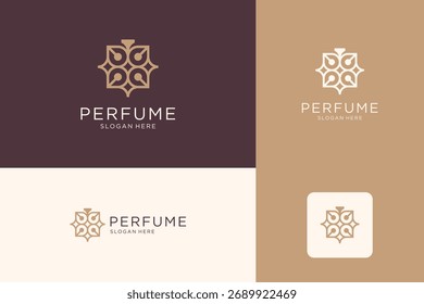 Abstract luxury logo design. Usable for premium perfume, product or etc.