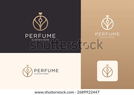 Abstract luxury logo design. Usable for premium perfume, product or etc.