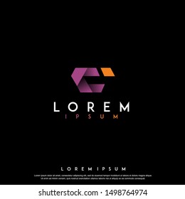abstract luxury logo design vector template illustration. geometric , modern icon