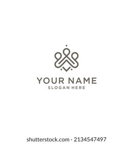 Abstract luxury logo icon vector design