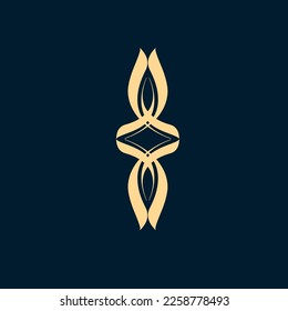 Abstract luxury logo and icon vector design.
