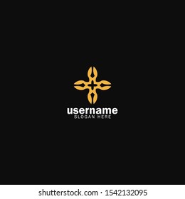 abstract luxury logo vector concept with elegance, simple, unique styles 