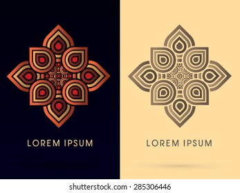 Abstract, luxury Lotus , graphic vector.
