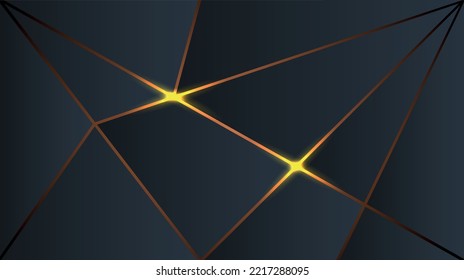 Resumen Lugar de bajo fondo de póliza de lujo con paneles y luces de marco dorado
