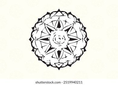 Resumo de luxo Mandala Art Design para o fundo de modelo de mídia social