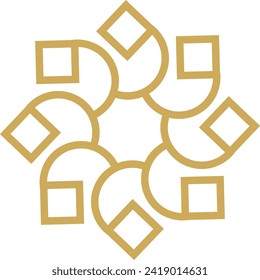 Resumen elemento vector del logotipo de mandala de lujo de lujo