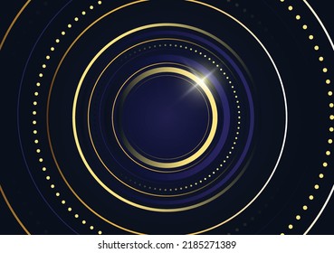 Abstract luxury modern circle geometric concept on white background for cover, banner, template, presentation, brochure. Vector illustration