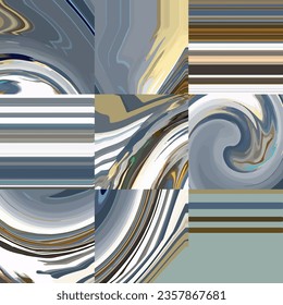 Abstract luxury modern marble pattern on black background. seamless abstract swirl textured stripes. geometric shapes. art design, scarf, marble, fabric, clothing, dress, digital printing