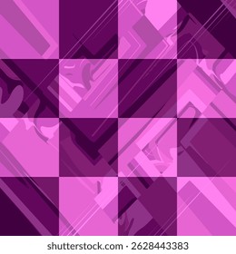 Abstractas patrón de mármol moderno de lujo sobre fondo a cuadros. rayas texturizadas de acrílico abstracto sin costuras. Formas geométricas. tonos rosados. diseño, bufanda, mármol, tela, azulejo, bandana, impresión digital