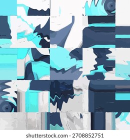 Abstraktes luxuriöses modernes Marmormuster auf schwarzem Hintergrund. nahtlose abstrakte wirbeln strukturierte Streifen. geometrische Formen. Blautöne. kunstdesign, schal, marmor, stoff, bekleidung, kleid, digitaldruck