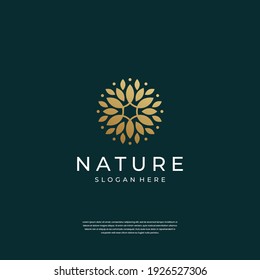 abstract luxury ornament flower logo design inspiration