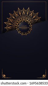 
Abstract luxury ornamental mandala design background  with golden 
arabesque pattern arabic islamic east style.