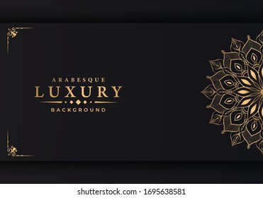 
Abstract luxury ornamental mandala design background  with golden 
arabesque pattern arabic islamic east style.