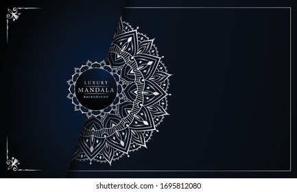 Abstract luxury ornamental mandala design with  arabesque pattern arabic islamic east style.