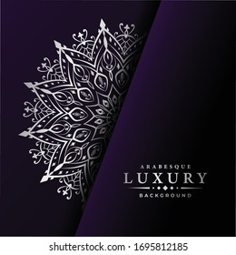 Abstract luxury ornamental mandala design with  arabesque pattern arabic islamic east style.