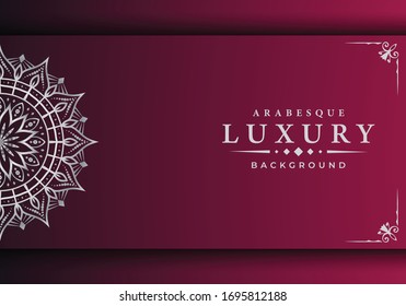 Abstract luxury ornamental mandala design with  arabesque pattern arabic islamic east style.