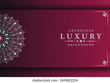 Abstract luxury ornamental mandala design with  arabesque pattern arabic islamic east style.