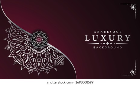 Abstract Luxury Ornamental Mandala Design Background  With
Arabesque Pattern Arabic Islamic East Style.