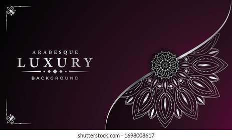 Abstract luxury ornamental mandala design background  with
arabesque pattern arabic islamic east style.