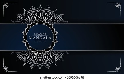 Abstract luxury ornamental mandala design background  with
arabesque pattern arabic islamic east style.