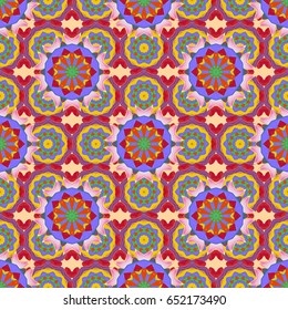 Abstract luxury ornate bright texture. Colored mandala. Brilliant ornament background for designs. Decoration cover invitation for holiday. Vector pattern.