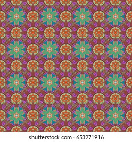 Abstract luxury ornate bright texture. Colored mandala. Vector pattern. Brilliant ornament background for designs. Decoration cover invitation for holiday.