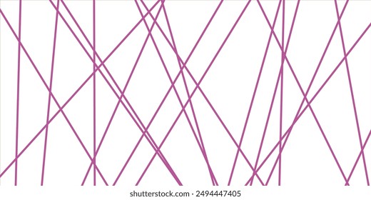 Abstract luxury pink geometric random chaotic lines. Random geometric line pattern on a transparent background. Random chaotic lines abstract geometric patterns of modern design.	