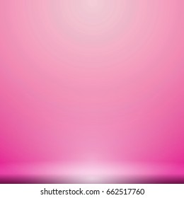 Abstract luxury pink gradient with lighting background Studio backdrop, well use as black backdrop, Vector Illustration.