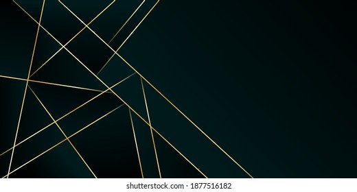 Resumen de diseño poligonal de lujo con elementos dorados. Diseño de fondo, portada, postal, banner, fondo de pantalla.