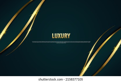 Abstract luxury premium  green color background vector