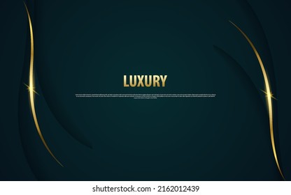 Abstract luxury premium  green color background vector