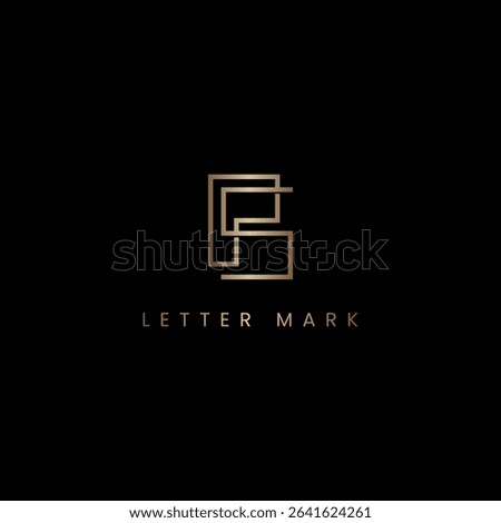 Abstract Luxury PS SP Monogram Logo Design, Elegant Lettermark Logo Template.