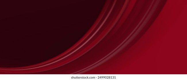 Abstract luxury red curve background with golden lines decoration. Luxury and elegant style template design with space for your text