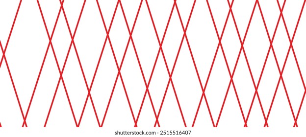 Abstract luxury red geometric random chaotic lines with many squares and triangles shape on white background.	