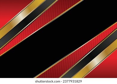 Abstract luxury red, gold and black combination background design eps 10