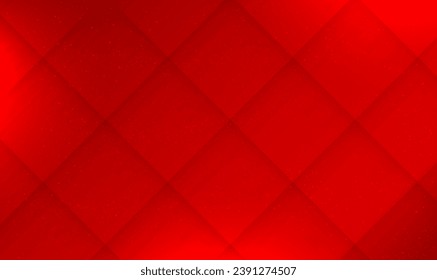 Resumen del lujoso patrón cuadrado rojo con brillo y brillo. Fondo abstracto geométrico rojo. Sencillo fondo de textura geométrica futurista para afiche de portada, banner web. EPS10 vector premium.