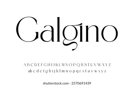 Abstract luxury sans serif font vector