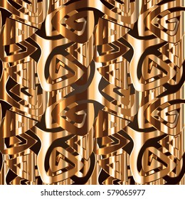 Abstract luxury seamless pattern. Modern background. Elegant wallpaper. 3d texture.