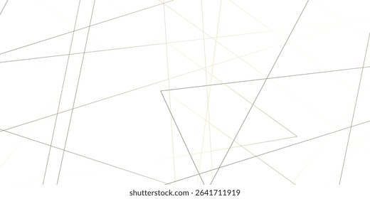 Abstract luxury seamless premium shiny golden random chaotic square and triangle lines on transparent background. Vector, illustration	