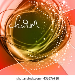 Abstract luxury shining vector background. Stylish charm frame with heat fibers