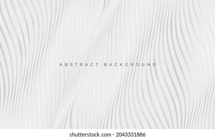 Abstract luxury soft grey wavy fluid glowing shapes elegance geometric background. Striped vertical wave lines modern pattern corporate concept for banner, poster, presentation, cover, landing page.