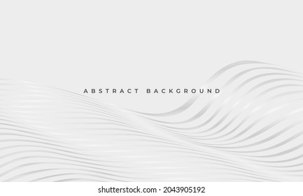 Abstract luxury soft grey wavy fluid glowing lines elegance geometric background. Striped silver wave lines modern pattern corporate concept for banner, cover, poster, presentation, magazine, leaflet.