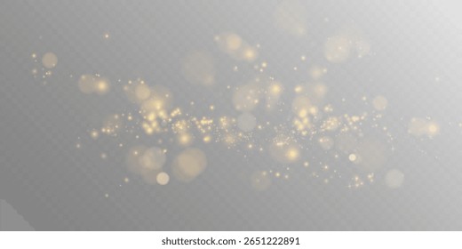 Abstract Luxury Spark Featuring Defocused Circles, Bright Stardust, and Magical Flare for Celebration or New Year Illustrations.